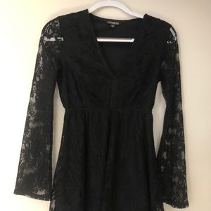 Express black lace dress